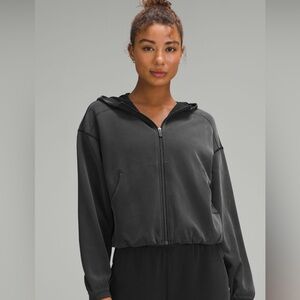 Lululemon Softstreme Full Zip Hoodie - black - size 6 $148